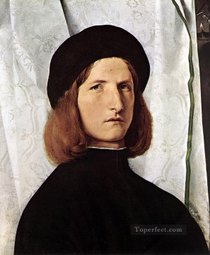 ロレンツォ・ロット Painting - 男の肖像1 ルネッサンス ロレンツォ・ロット